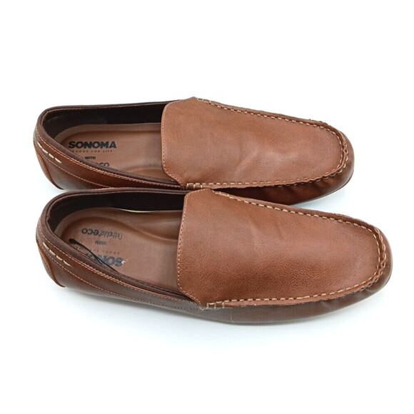 Sonoma Ortholite Eco Men’s Slip On Shoes Size 11.5 Wide Leather Topsides - Picture 2 of 11